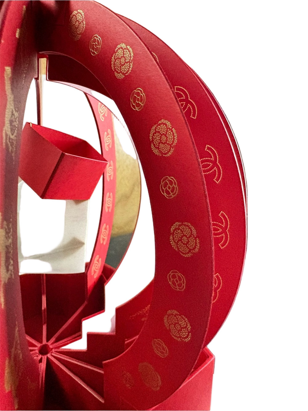 CHANEL Red Lantern Pop-Up Display CC Logo Holiday Decor Gift Set NWOT - Picture 6 of 7